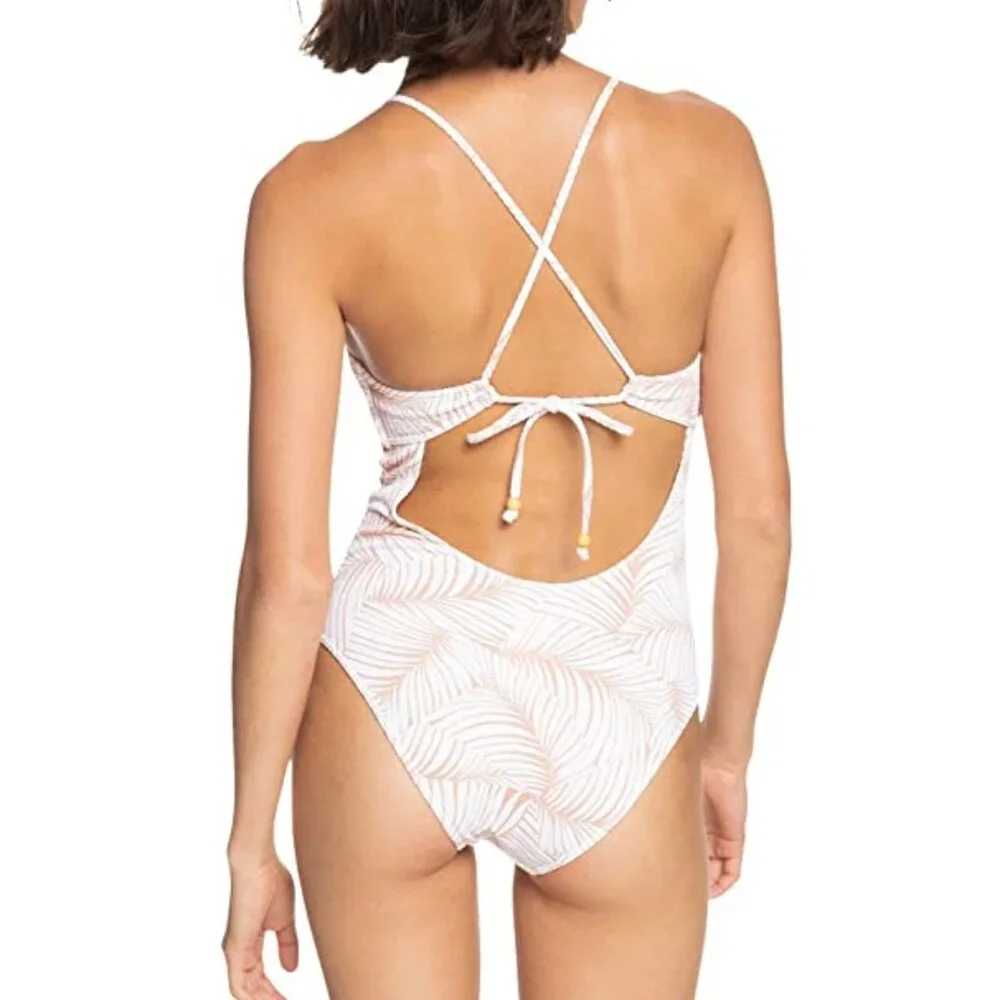 Roxy Palm Tree Dreams Printed Cross-Back One-Piece Swimsuit - Picture 9 of 9